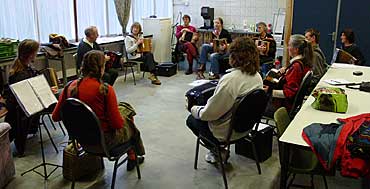 De groep van Frans Tromp oefent in het rommelhok in de Toshi-vleugel, naast de zaal, waar Ad zijn training geeft. Evenals de groep van Ad bestaat ook deze groep op n persoon nageheel uit vrouwen. Het Toshi-gebouw was dus met recht een vrouwenvleugel.