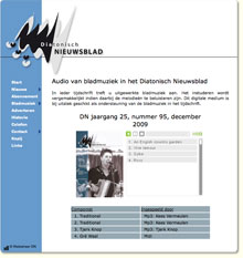 Compact en overzichtelijk: de website van het Diatonisch Nieuwsblad
