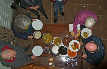 Hilbert Post zorgde voor prima maaltijden, zoals deze curryschotel.