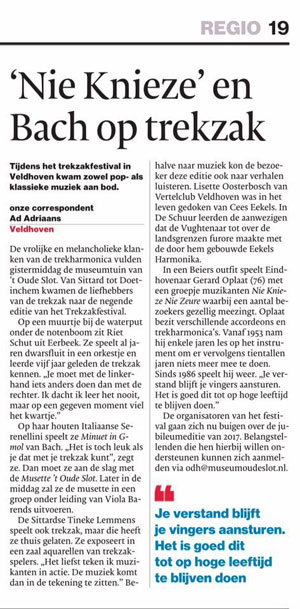 Idem in het Eindhovens Dagblad van 29 augustus 2016