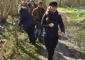 Soms was het parcours wat blubbering door de vele regen van de afgelopen tijd. Klei is bijna niet van de schoenen af te krijgen.