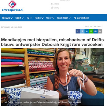 Deborah heeft inmiddels de kolommen van Omroep West gehaald.