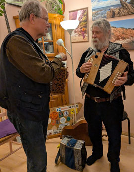 Even muziek uitwisselen.