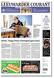 Het artikel wordt ook aangekeild op de voorpagina.