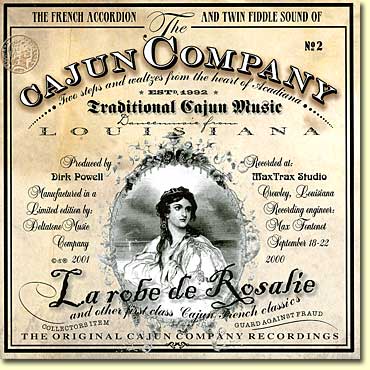 De fraaie cover van de CD La robe de Rosalie van de Cajun Company uit Den Haag.